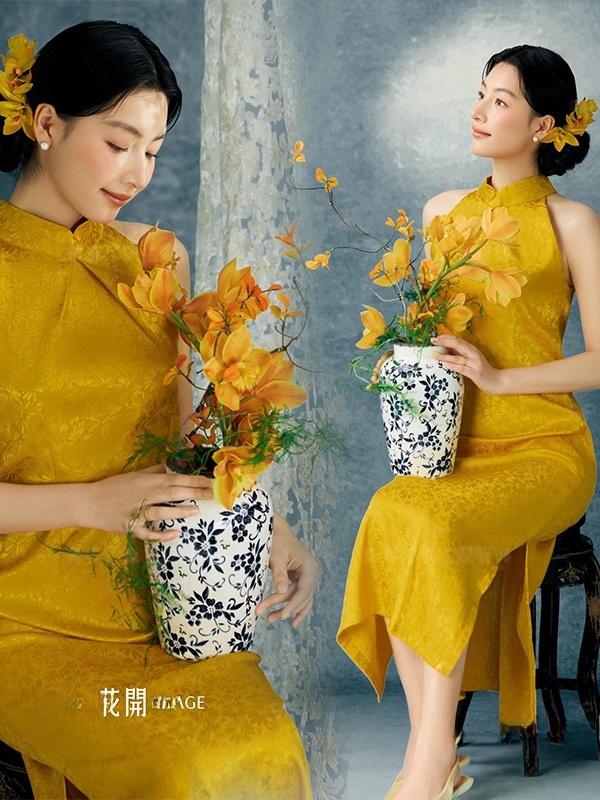 Yellow  Photography Costume Ch - Ethnic Fashion Shoot ulasan dan harga