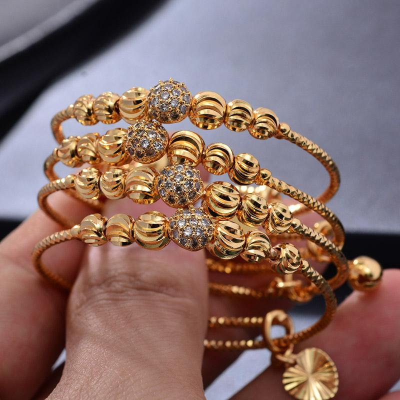 24K 4pcs Ethnic Bead Gold Colo - Ethnic Fashion Dubai ulasan dan harga