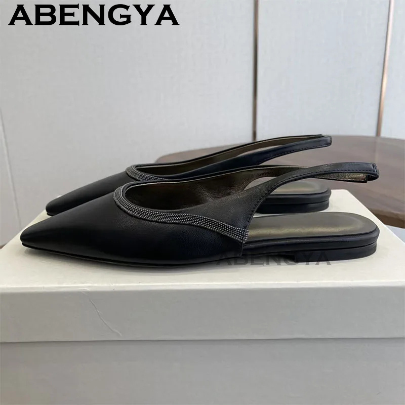 Pointy Toe Flat Heel Sandals f - Ethnic Fashion Walk ulasan dan harga