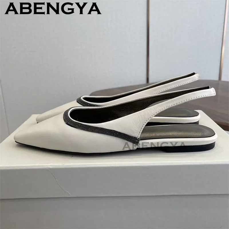 Pointy Toe Flat Heel Sandals f - Ethnic Fashion Walk ulasan dan harga