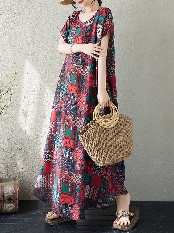 Loose Fit round Neck Cotton Li - Ethnic Fashion Walk ulasan dan harga