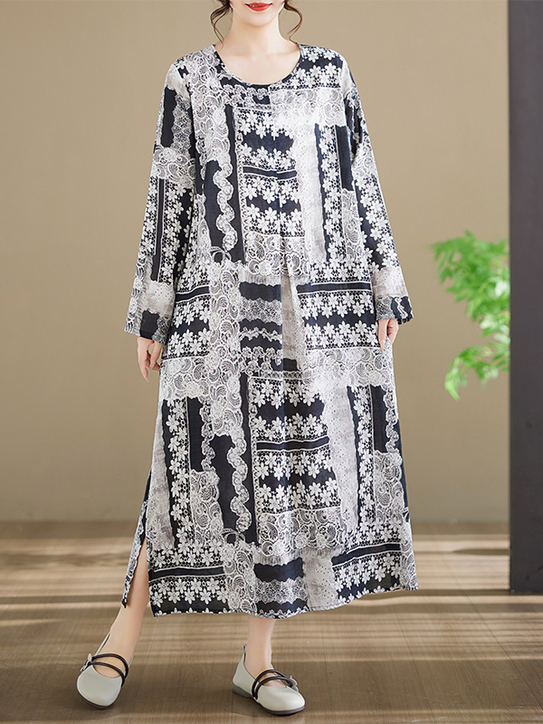 Long Sleeve Cotton Printed Dre - Ethnic Fashion Walk ulasan dan harga