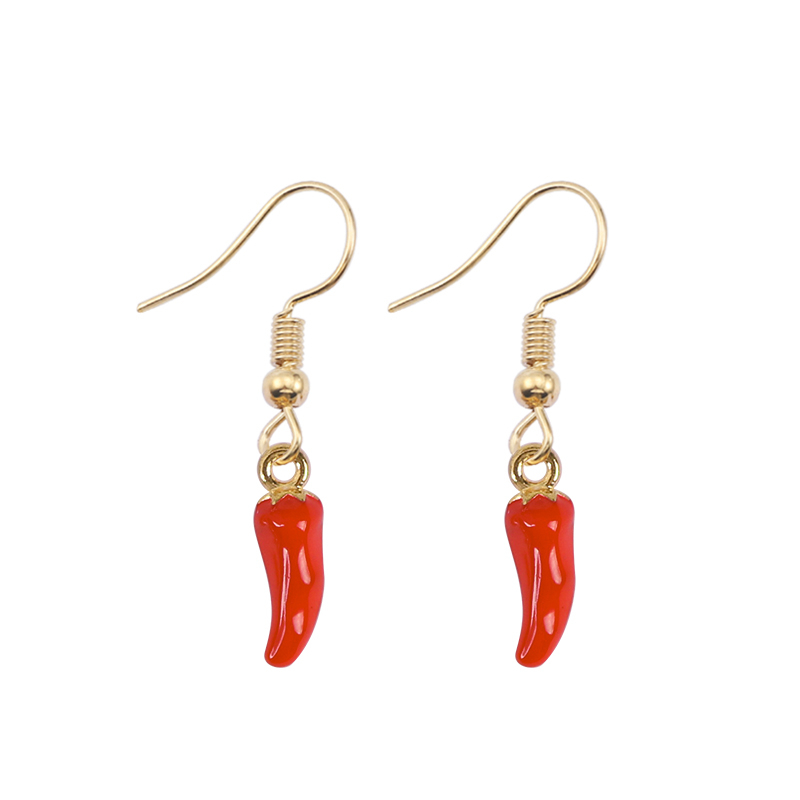Cute Red Pepper Earrings Pendi - Ethnic Fashion Sale ulasan dan harga