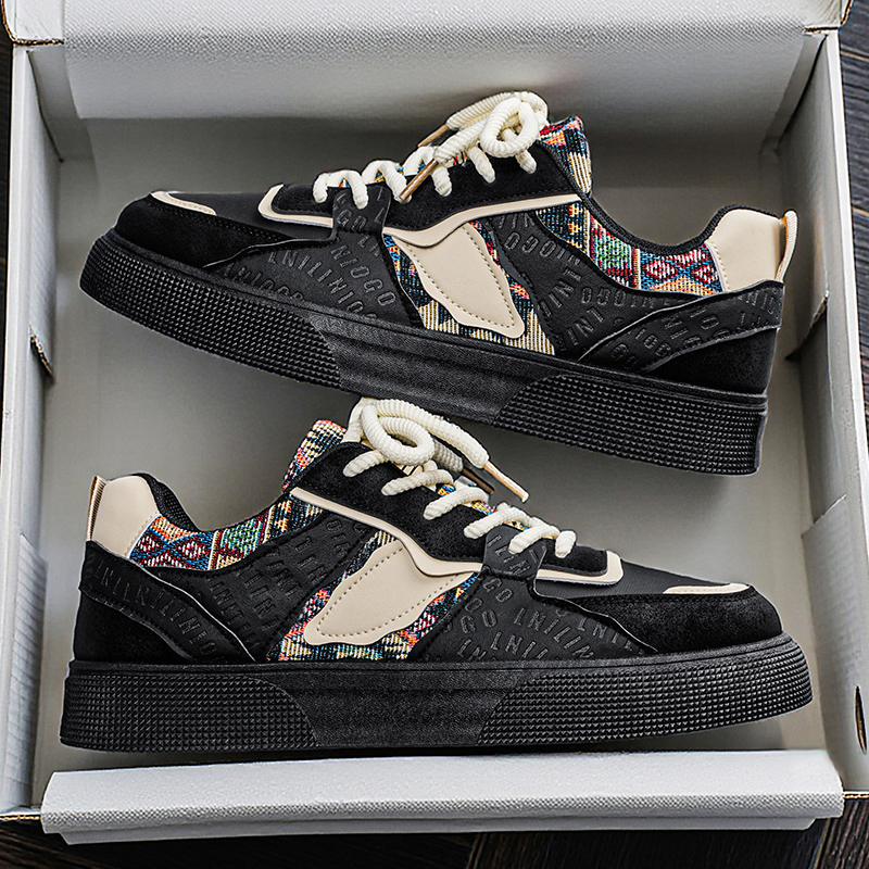 Men's Vintage Patchwork Platfo - Ethnic Fashion Walk ulasan dan harga