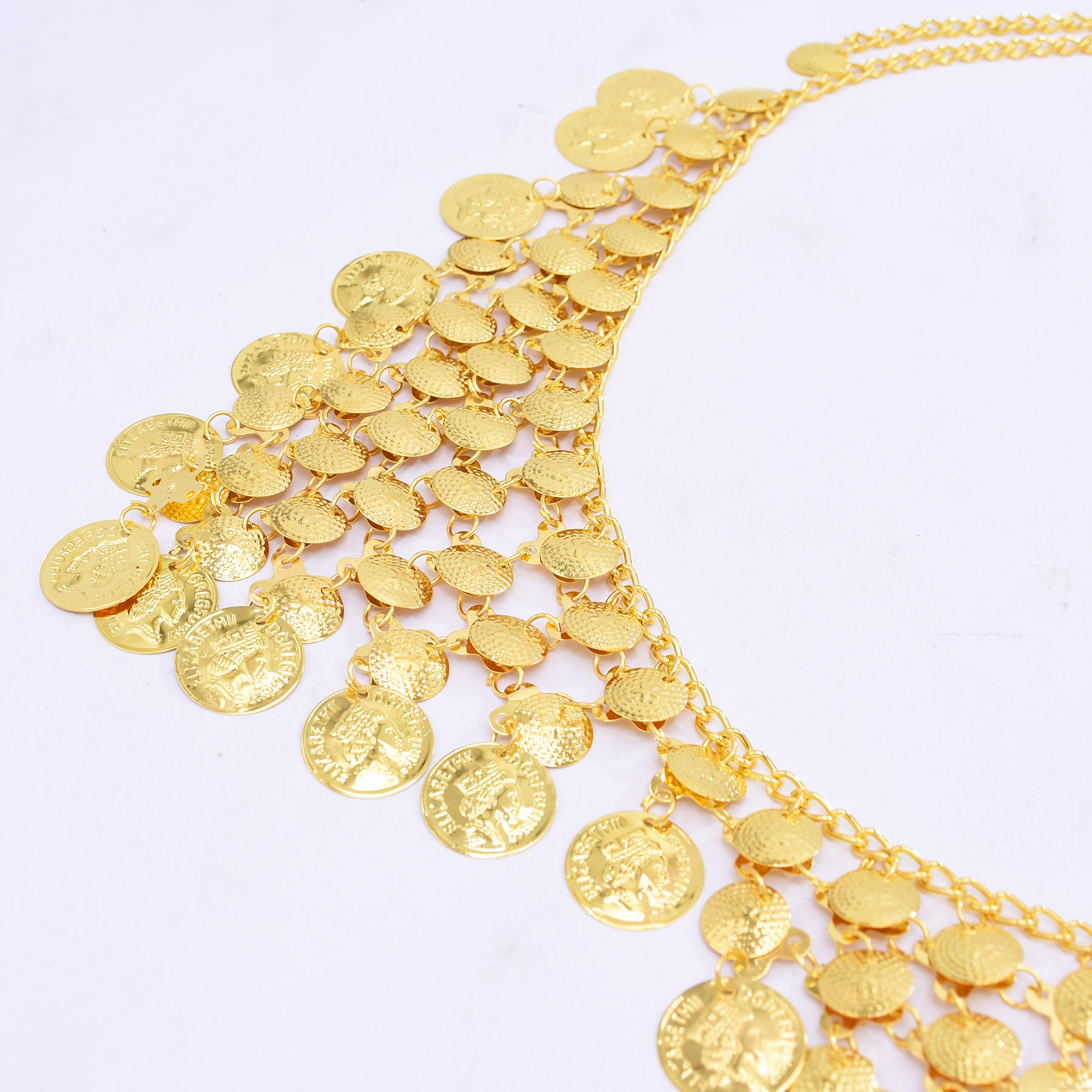 Trendy Luxury Gold Coin Pendan - Ethnic Fashion Dress ulasan dan harga