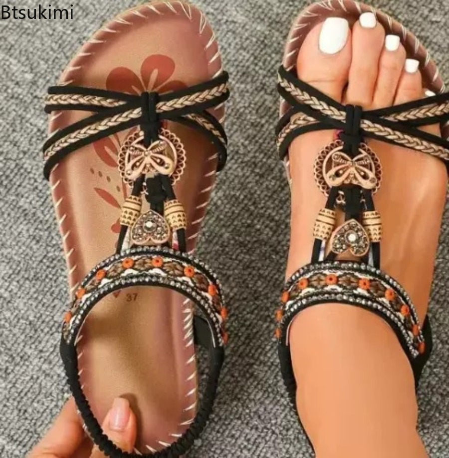 Women Bohemian Sandals Outdoor - Ethnic Fashion Dress ulasan dan harga