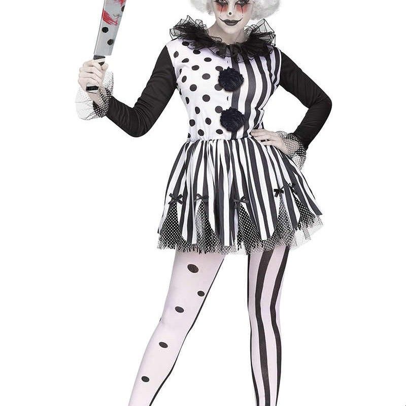 New Black And White Clown Dres - Ethnic Fashion Dress ulasan dan harga